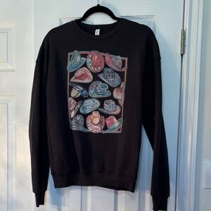 Black Graphic ladies Sweater